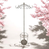 MSL 172cm Metal Coat Stand with Umbrella Holder and Multiple Hooks – Space-Saving Hallway Storage, Cream