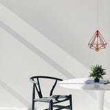 LEDSONE Single Red Vintage Industrial Cage Pendant Light, E27 Loft Style Metal Lamp – Bedroom & Living Room