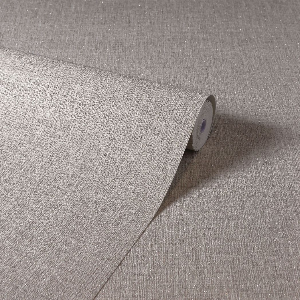 Arthouse Luxe Hessian Heavyweight Vinyl Wallpaper – Fabric Texture Paste the Wall, Mink