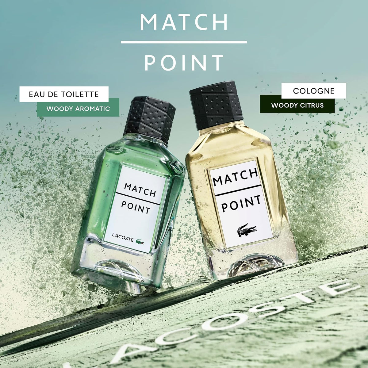 Lacoste Match Point Cologne Eau de Toilette Spray 100ml – Woody, Fresh & Citrus Fragrance for Men