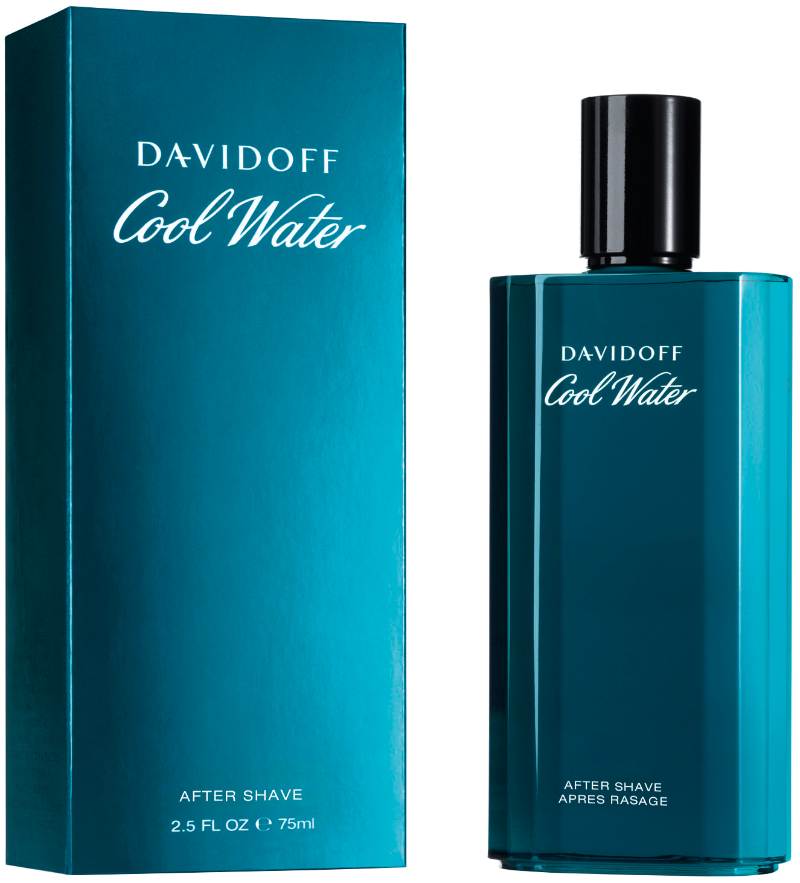 Davidoff Cool Water for Men Aftershave 75ml – Fresh Aquatic Fragrance with Mint, Lavender & Sandalwood