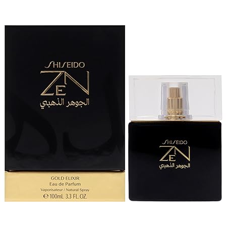 Shiseido Zen Gold Elixir Eau de Parfum Spray 100ml – Floral, Fresh & Citrus Fragrance for Women