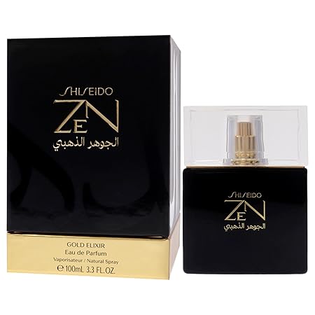Shiseido Zen Gold Elixir Eau de Parfum Spray 100ml – Floral, Fresh & Citrus Fragrance for Women
