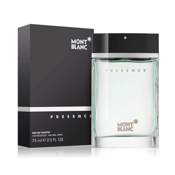 Montblanc Presence Eau de Toilette Spray 75ml – Fresh & Citrus, Spicy Fragrance for Men