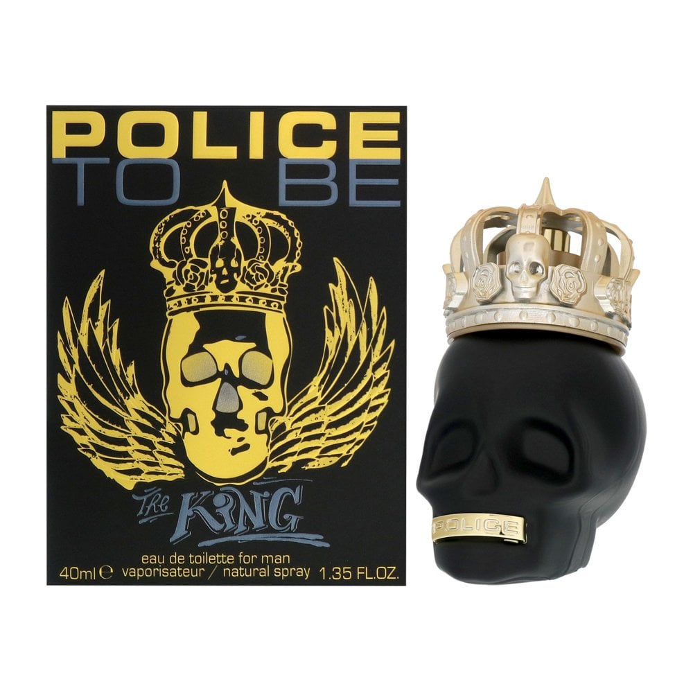 Police To Be the King Eau de Toilette Spray 40ml – Fresh & Citrus, Spicy Fragrance for Men