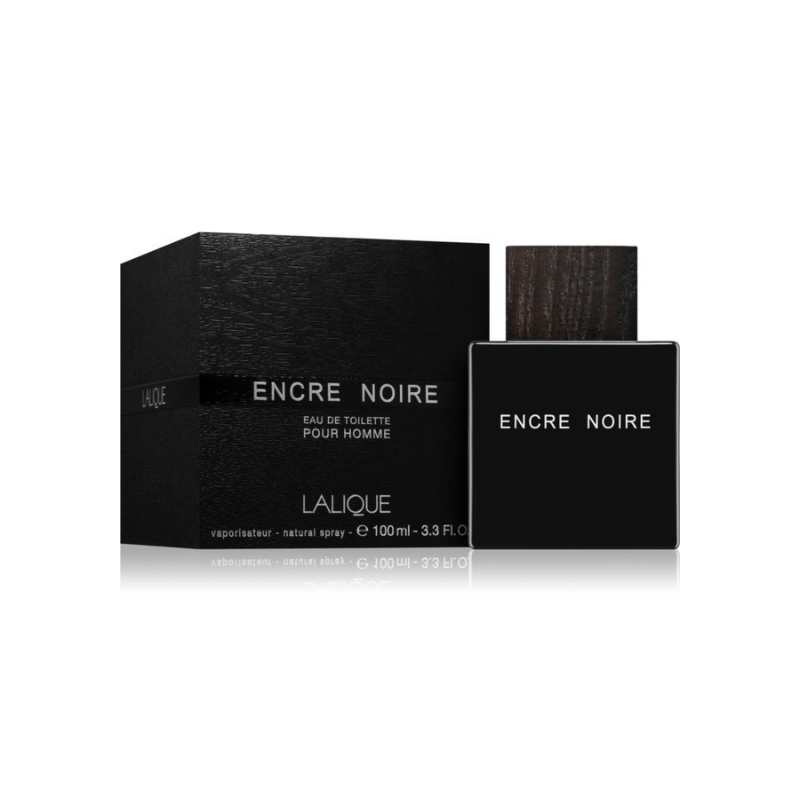 Lalique Encre Noire Eau de Toilette Spray 100ml – Woody, Musky Fragrance for Men
