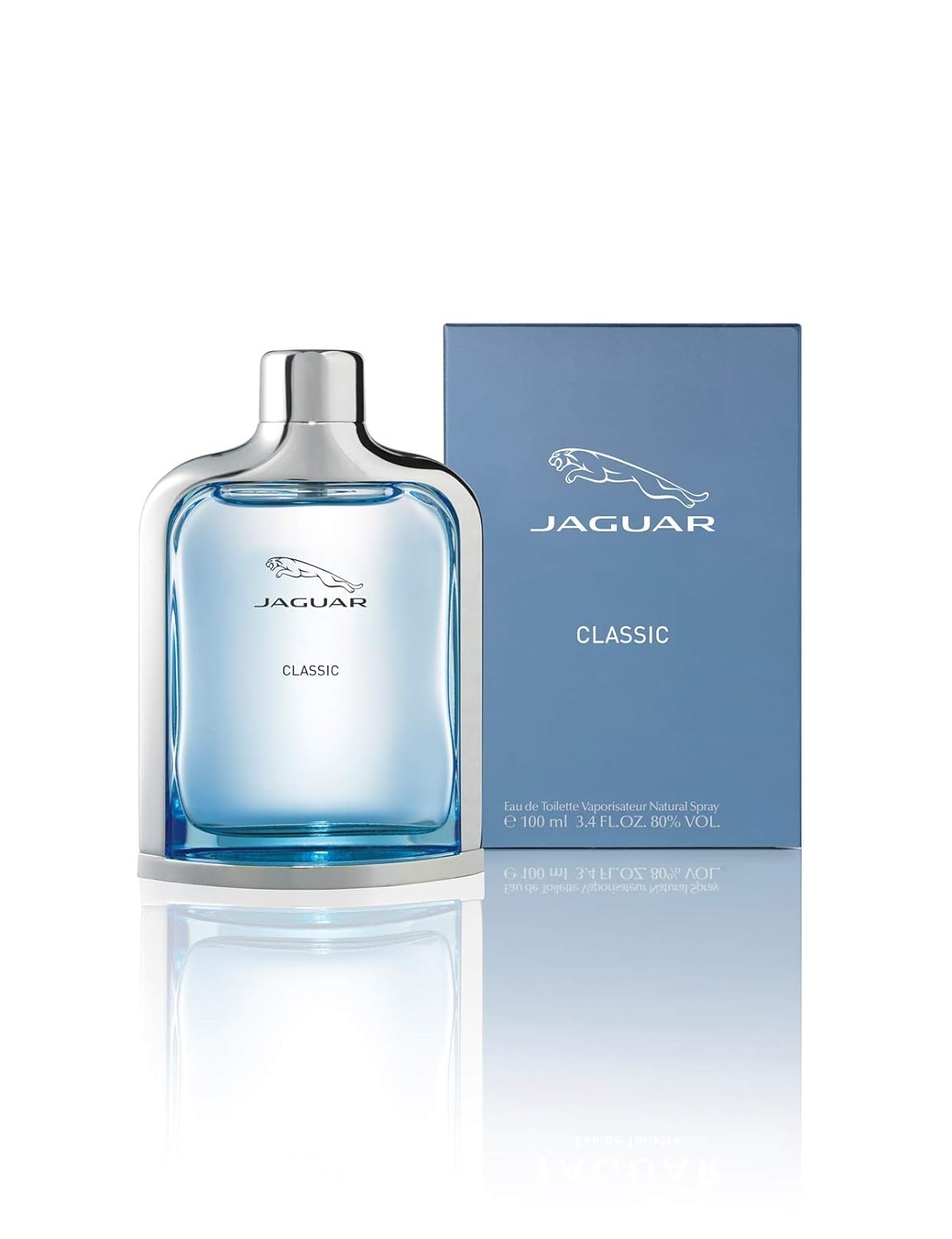Jaguar Classic Blue Eau de Toilette Spray 100ml – Aromatic Fougere Fragrance for Men with Citrus & Cedarwood