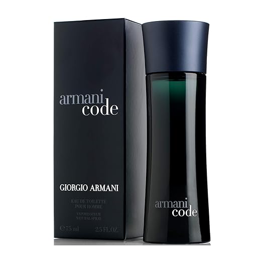 Giorgio Armani Armani Code Man Eau de Toilette Spray 75ml – Fresh & Citrus, Woody Fragrance for Men