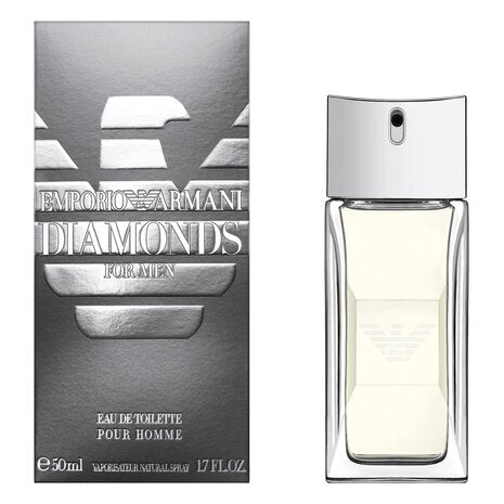 Emporio Armani Diamonds for Men Eau de Toilette Spray 50ml – Woody, Spicy Fragrance for Men