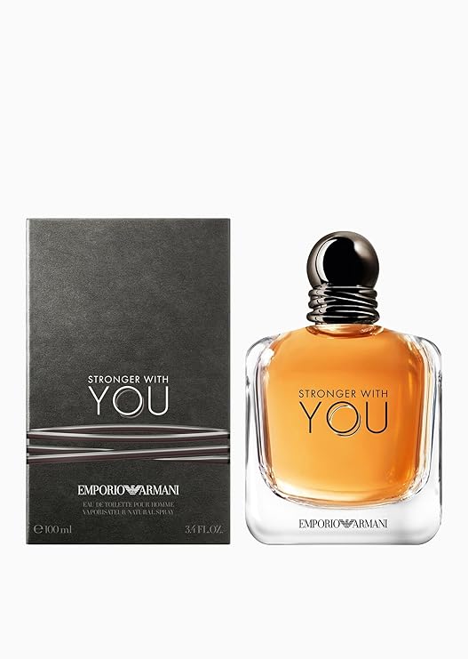 Giorgio Armani Stronger with You Pour Homme Eau de Toilette Spray 100ml – Spicy, Aromatic Fragrance for Men