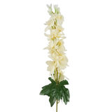 Pack of 6 Artificial Cream Delphinium Stems, 75cm with Silk Petals – Home Floral Decor