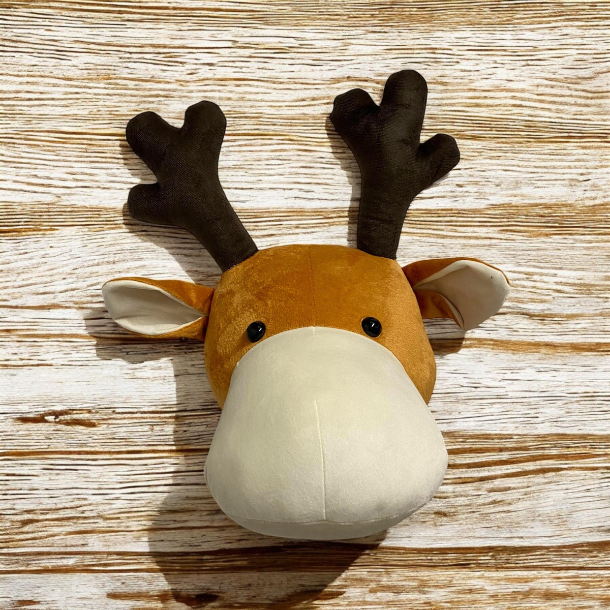 Reindeer Head Wall Hanger, 26cm – Multi-Coloured Kids Room Wall Decoration for Nurseries and Playrooms