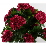 75cm Artificial Pink Bush Hydrangea Plant, Potted – Home Decor Flowers, Dark Pink