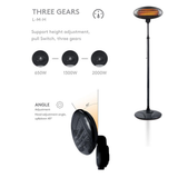 Debonair Adjustable Height Waterproof Quartz Patio Heater, 3 Heat Settings – Indoor & Outdoor Warmth