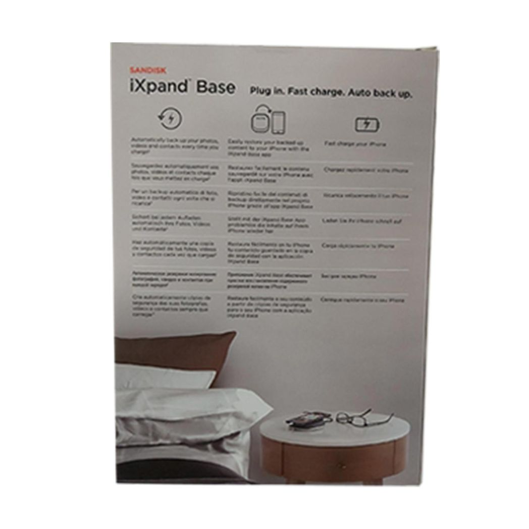 SanDisk iXpand Base for iPhone Charging and Backup, 32GB – Automatic Backup, 15W Fast Charging, Black
