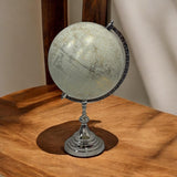 World Globe on Nickel Stand, 53cm Tall – Educational Desktop Map Globe for Children Aged 3+ and Home Decor