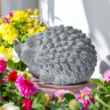 Stone-Look Cement Hedgehog Garden Sculpture – Frostproof Weatherproof Ornament for Indoor & Outdoor
