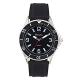 Ravel Men's Sports Watch – Black Dial, Black Silicone Strap