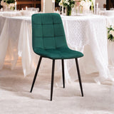 AcaciaHome Velvet Padded Dining Chair with Metal Legs