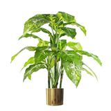 Leaf Polished Gold Metal Planter, 20 x 18cm