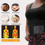 Waist Trimmer Belt with Phone Pocket – Adjustable Neoprene Workout Sweat Band, Black