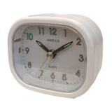 Amplus Travel Alarm Clock with Silent Sweep Second Hand, Snooze & Light – Luminous Hands, PT182W