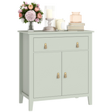HOMCOM Sideboard with Drawer and Adjustable Shelf – Kitchen and Living Room Storage Cabinet, Light Green