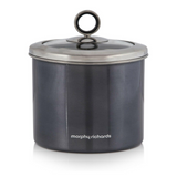Morphy Richards Small Kitchen Canister, 14cm x 13cm – Worktop Storage, Black