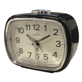 Acctim Camille Analogue Quartz Alarm Clock with Luminous Hands, Snooze & Light – Chrome Bezel
