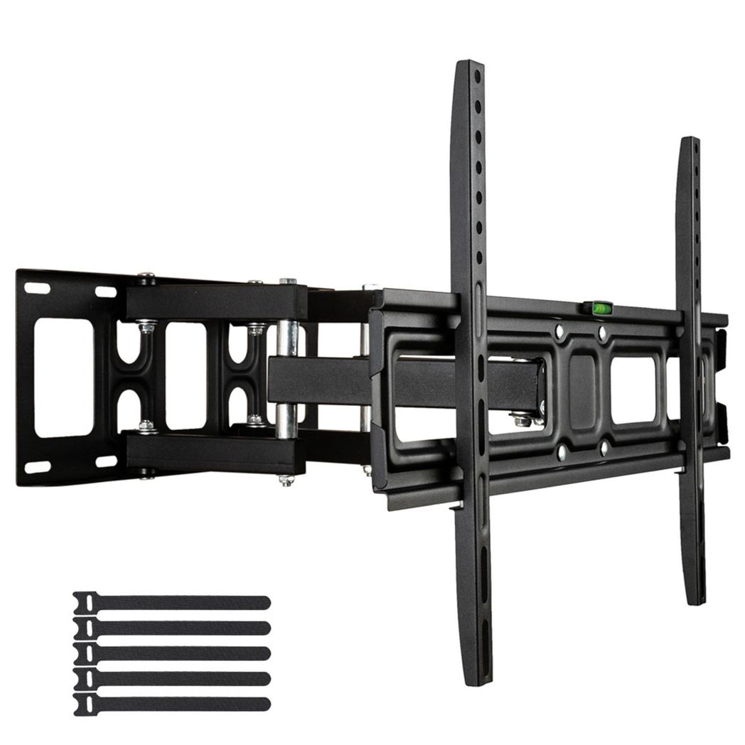 LEADZM TMDS-101 Double Pendulum TV Wall Mount for 32-70 Inch TVs with Tilt – 50kg Capacity, Black