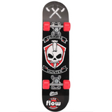 Ozbozz 24" Wooden Maple Skateboard with Red Wheels – Graphic Deck Skateboard