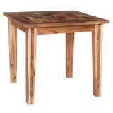 Coastal Reclaimed Wood Small Dining Table – 100% Solid Wood, Compact Rustic Kitchen Table