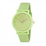 Henley Ladies Coloured Case Silicone Sports Watch, Green
