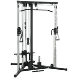 SPORTNOW Home Gym Machine with 15 Adjustable Positions, Dual Pulleys and Pull-Up Station – Workout Station