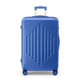 20-Inch ABS Hard Shell Carry-On Suitcase with Diamond Pattern, Combination Lock and Corner Guards – Navy Blue
