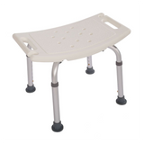 Height-Adjustable Aluminium Bath & Shower Chair – Tool-Free Assembly, White
