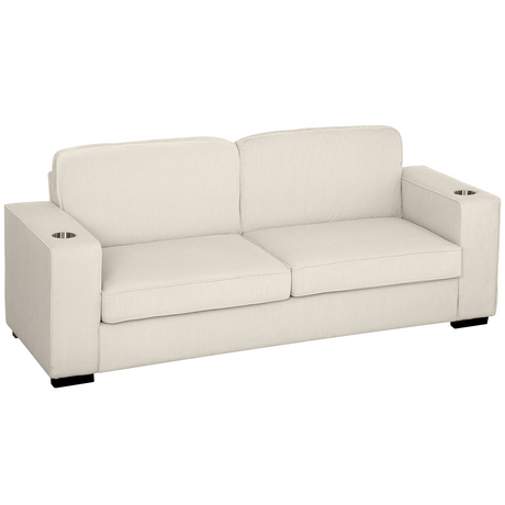 HOMCOM Corduroy Sofa cup holder detail