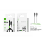 Woox Type C to Lightning Data Cable, 30W Power Delivery Fast Charging, Durable PVC, 3m – Black