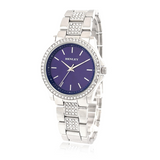 Henley Ladies Bling Bracelet Watch, Blue Sunray Dial, Silver – H07342