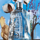 Diesel D Eau de Toilette Spray 50ml – Fresh & Citrus, Woody Fragrance for Men