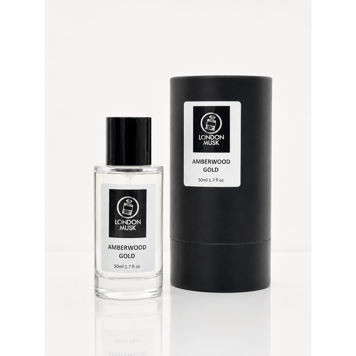 London Musk Amberwood Gold Eau de Parfum 50ml – Unisex Amber, Woody & Vanilla Fragrance