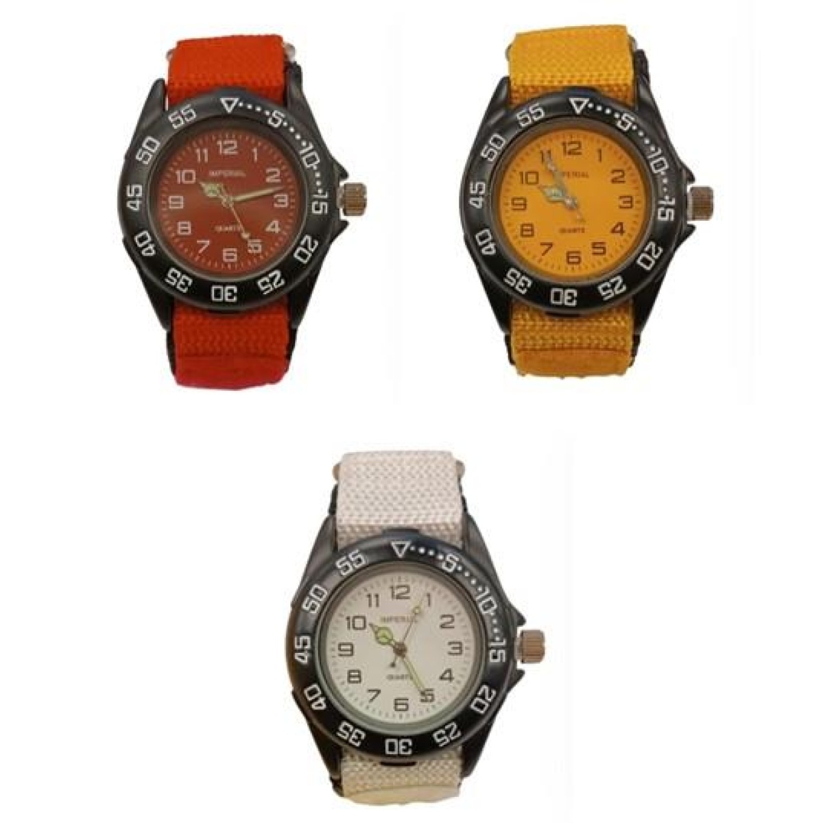 Imperial Kids Watch with Yellow Dial and Velcro Strap – Easy-Fasten Children's Watch, IMP429Y