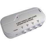 Electrovision 4-Way Coaxial Signal Booster with 4G Filter – TV, DAB & VHF Aerial Amplifier, T103EB