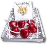 Aye Do Gifts 40th Birthday Mini Gift Hamper with Cubic Zirconia Silver Necklace & Chocolate Hearts