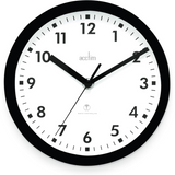 Acctim Nardo 20cm Radio Controlled Black Wall Clock