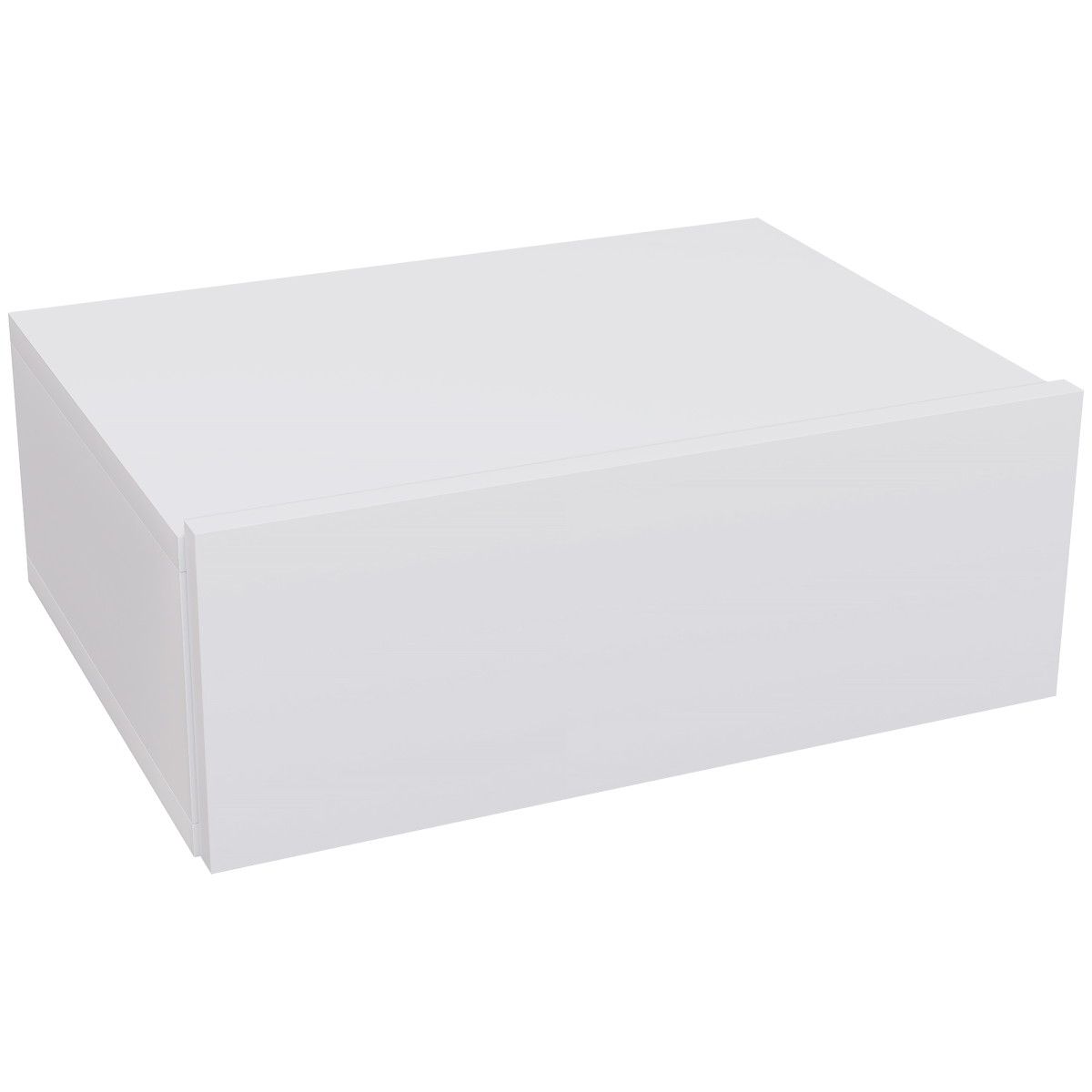 HOMCOM Floating Bedside Table with Drawer – Wall-Mounted Space-Saving Nightstand for Bedroom, White