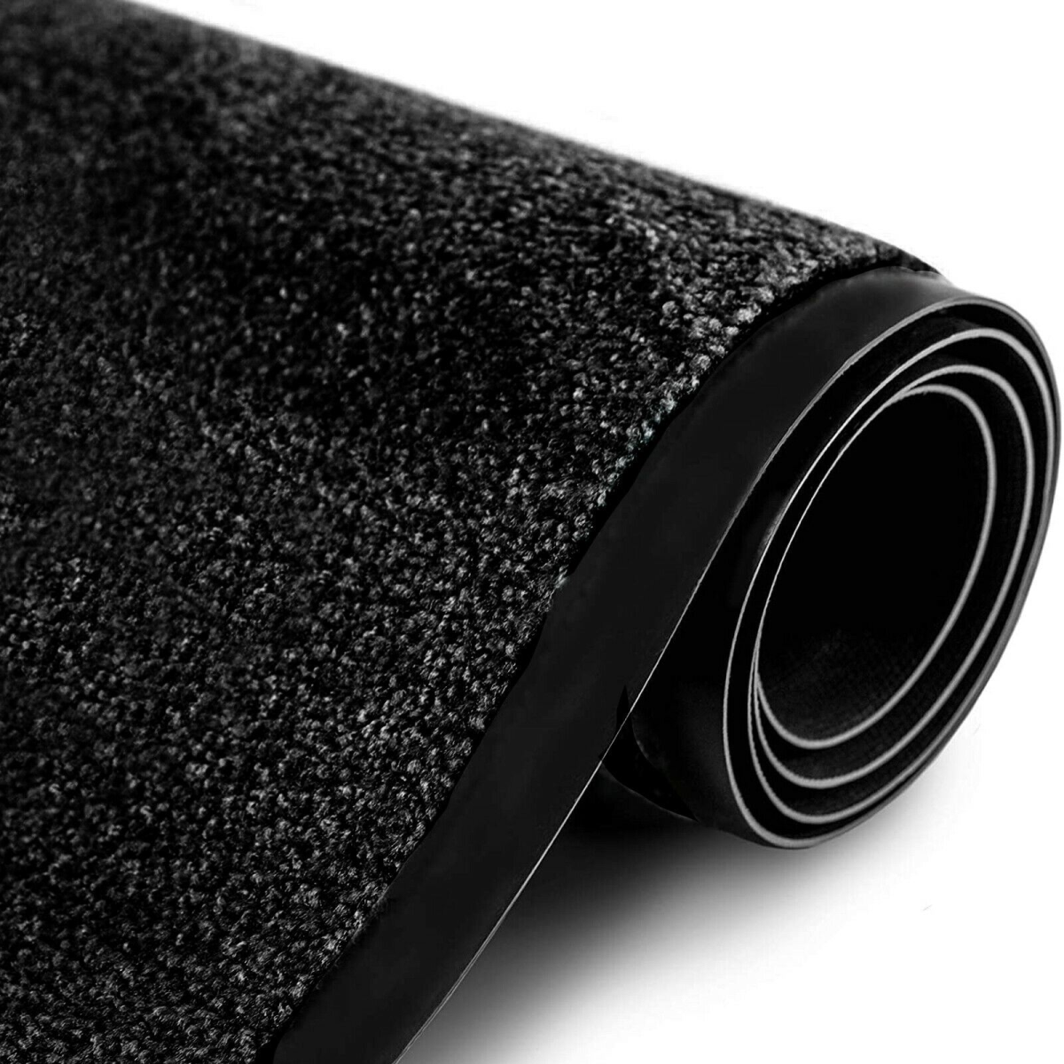 Arran Heavy-Duty Rubber Barrier Mat 50 x 80cm – Door Entrance Mat for Home or Office, Black