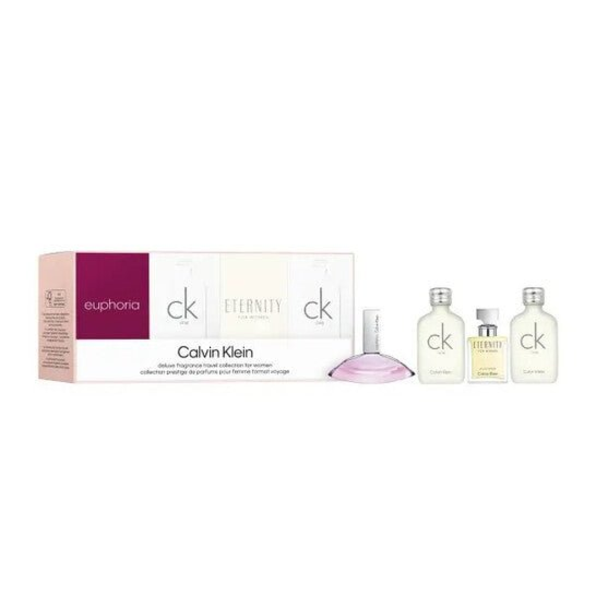 Calvin Klein Ladies Miniature Fragrance Gift Set – 4 Minis (2 x 10ml, 4ml, 5ml)