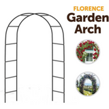Garden Arch Trellis, 7.9ft Metal Tubular Archway for Climbing Plants – Vintage-Style Garden Arbour