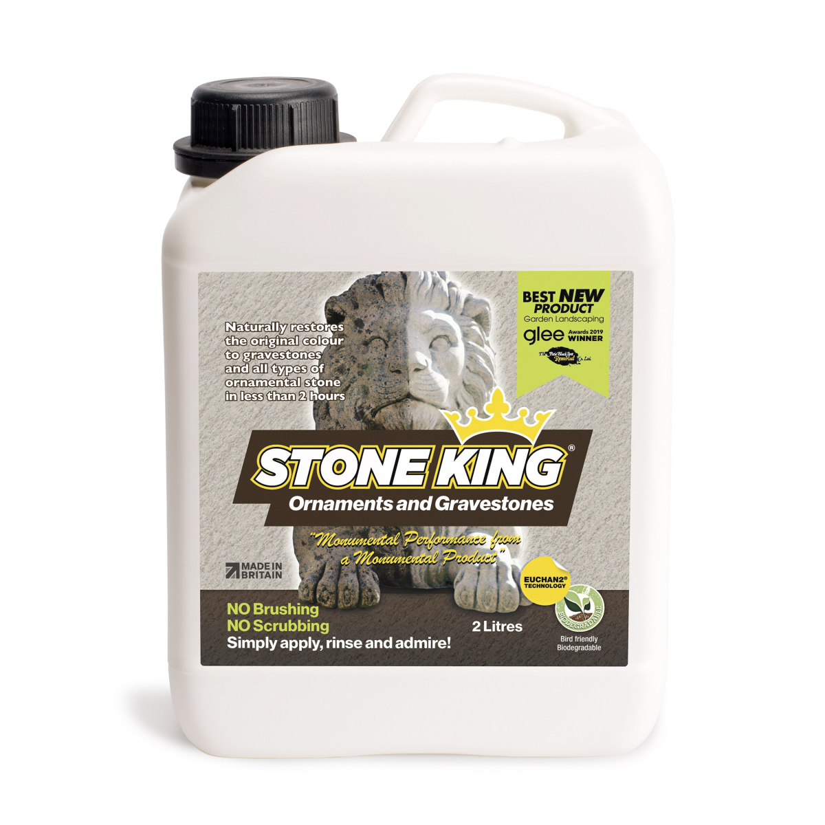 Stone King Ornaments and Gravestone Cleaner – Biodegradable Spray-On Cleaner for Statues and Memorials
